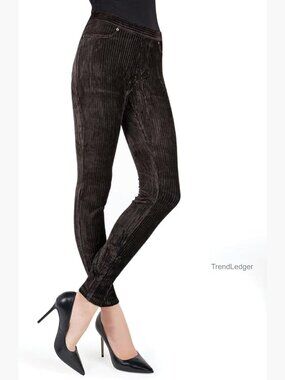 Corduroy Leggings, Wide Rib Stretch, Soft Comfortable Pants, Sizes S-XL